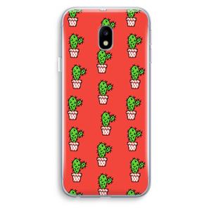 CaseCompany Mini cactus: Samsung Galaxy J3 (2017) Transparant Hoesje