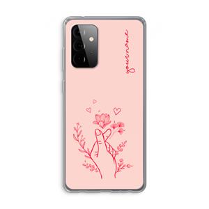 CaseCompany Giving Flowers: Samsung Galaxy A72 Transparant Hoesje