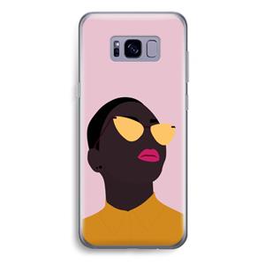 CaseCompany Yellow glasses: Samsung Galaxy S8 Plus Transparant Hoesje