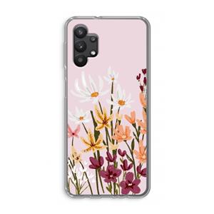 CaseCompany Painted wildflowers: Samsung Galaxy A32 5G Transparant Hoesje