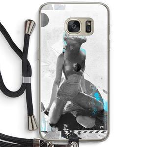 CaseCompany I will not feel a thing: Samsung Galaxy S7 Transparant Hoesje met koord
