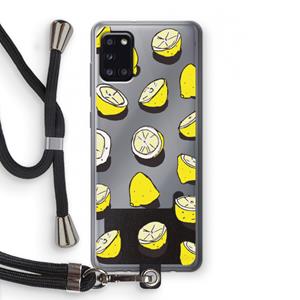 CaseCompany When Life Gives You Lemons...: Samsung Galaxy A31 Transparant Hoesje met koord