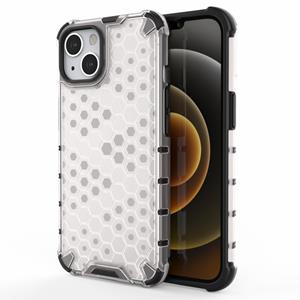 Lunso Honinggraat Armor Backcover hoes - iPhone 13 - Wit