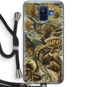 CaseCompany Haeckel Lacertilia: Samsung Galaxy A6 (2018) Transparant Hoesje met koord
