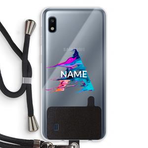 CaseCompany Abstract Spectrum: Samsung Galaxy A10 Transparant Hoesje met koord