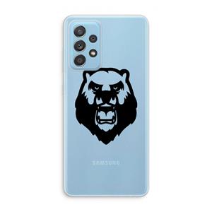 CaseCompany Angry Bear (black): Samsung Galaxy A73 Transparant Hoesje