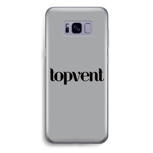 CaseCompany Topvent Grijs Zwart: Samsung Galaxy S8 Plus Transparant Hoesje