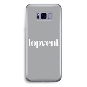 CaseCompany Topvent Grijs Wit: Samsung Galaxy S8 Plus Transparant Hoesje