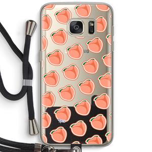 CaseCompany Just peachy: Samsung Galaxy S7 Transparant Hoesje met koord