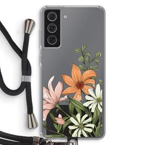 CaseCompany Floral bouquet: Samsung Galaxy S21 FE Transparant Hoesje met koord