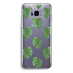 CaseCompany Monstera leaves: Samsung Galaxy S8 Plus Transparant Hoesje