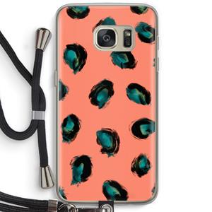 CaseCompany Pink Cheetah: Samsung Galaxy S7 Transparant Hoesje met koord
