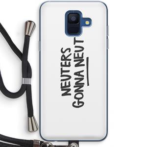 CaseCompany Neuters: Samsung Galaxy A6 (2018) Transparant Hoesje met koord