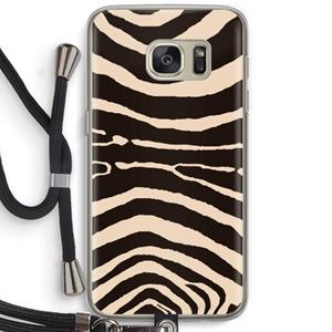 CaseCompany Arizona Zebra: Samsung Galaxy S7 Transparant Hoesje met koord