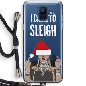CaseCompany Came To Sleigh: Samsung Galaxy A6 (2018) Transparant Hoesje met koord