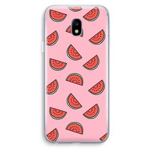CaseCompany Watermeloen: Samsung Galaxy J3 (2017) Transparant Hoesje