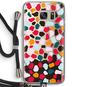 CaseCompany Colored Giraffe: Samsung Galaxy S7 Transparant Hoesje met koord