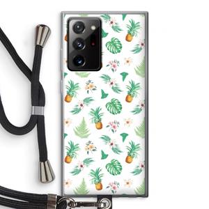 CaseCompany Ananas bladeren: Samsung Galaxy Note 20 Ultra / Note 20 Ultra 5G Transparant Hoesje met koord