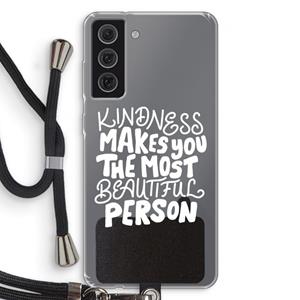 CaseCompany The prettiest: Samsung Galaxy S21 FE Transparant Hoesje met koord