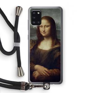 CaseCompany Mona Lisa: Samsung Galaxy A31 Transparant Hoesje met koord