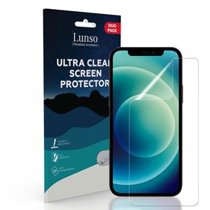 Lunso Duo Pack (2 stuks) Beschermfolie - Full Cover Screen Protector - iPhone 12 Mini