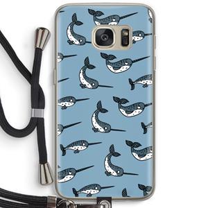 CaseCompany Narwhal: Samsung Galaxy S7 Transparant Hoesje met koord