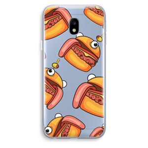 CaseCompany Hamburger: Samsung Galaxy J3 (2017) Transparant Hoesje