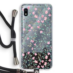 CaseCompany Sierlijke bloemen: Samsung Galaxy A10 Transparant Hoesje met koord