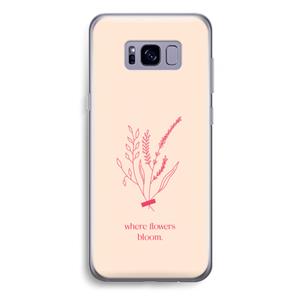 CaseCompany Where flowers bloom: Samsung Galaxy S8 Plus Transparant Hoesje