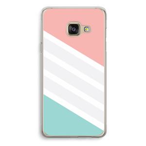 CaseCompany Strepen pastel: Samsung Galaxy A3 (2016) Transparant Hoesje