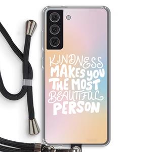 CaseCompany The prettiest: Samsung Galaxy S21 FE Transparant Hoesje met koord