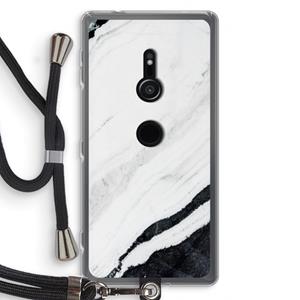 CaseCompany Elegante marmer: Sony Xperia XZ2 Transparant Hoesje met koord