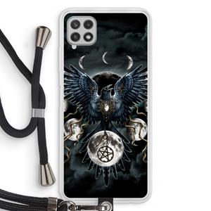 CaseCompany Sinister Wings: Samsung Galaxy A22 4G Transparant Hoesje met koord