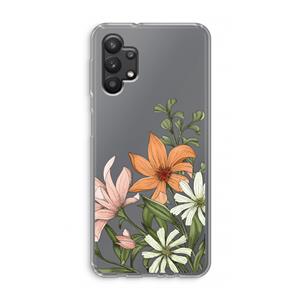 CaseCompany Floral bouquet: Samsung Galaxy A32 5G Transparant Hoesje