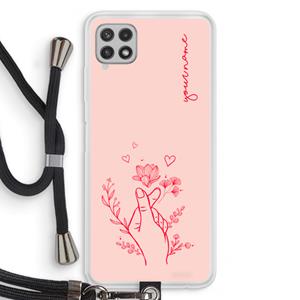 CaseCompany Giving Flowers: Samsung Galaxy A22 4G Transparant Hoesje met koord