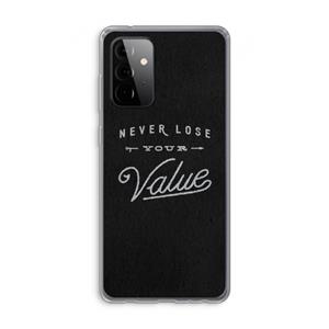 CaseCompany Never lose your value: Samsung Galaxy A72 Transparant Hoesje