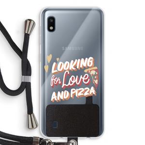 CaseCompany Pizza is the answer: Samsung Galaxy A10 Transparant Hoesje met koord