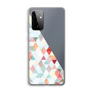 CaseCompany Gekleurde driehoekjes pastel: Samsung Galaxy A72 Transparant Hoesje