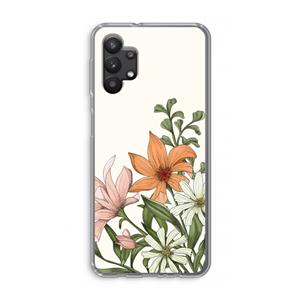 CaseCompany Floral bouquet: Samsung Galaxy A32 5G Transparant Hoesje