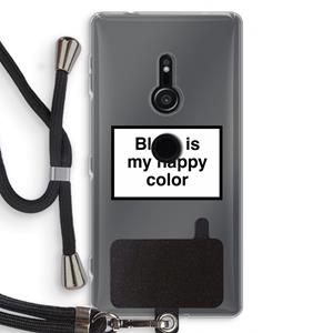 CaseCompany Black is my happy color: Sony Xperia XZ2 Transparant Hoesje met koord