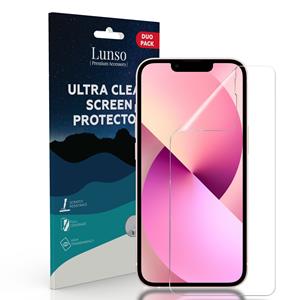 Lunso Duo Pack (2 stuks) Beschermfolie - Full Cover Screen Protector - iPhone 13 / iPhone 13 Pro