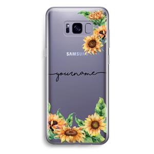 CaseCompany Zonnebloemen: Samsung Galaxy S8 Plus Transparant Hoesje