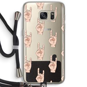 CaseCompany Rock: Samsung Galaxy S7 Transparant Hoesje met koord