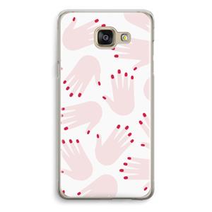 CaseCompany Hands pink: Samsung Galaxy A5 (2016) Transparant Hoesje