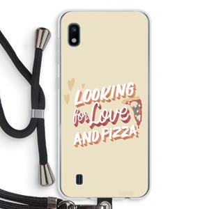 CaseCompany Pizza is the answer: Samsung Galaxy A10 Transparant Hoesje met koord