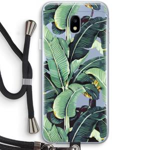 CaseCompany Bananenbladeren: Samsung Galaxy J3 (2017) Transparant Hoesje met koord