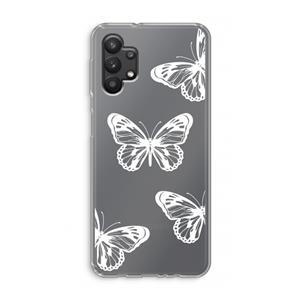 CaseCompany White butterfly: Samsung Galaxy A32 5G Transparant Hoesje