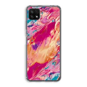 CaseCompany Pastel Echoes: Samsung Galaxy A22 5G Transparant Hoesje