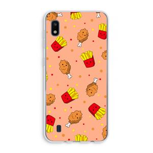 CaseCompany Chicken 'n Fries: Samsung Galaxy A10 Transparant Hoesje