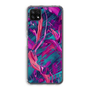 CaseCompany Pink Clouds: Samsung Galaxy A22 5G Transparant Hoesje